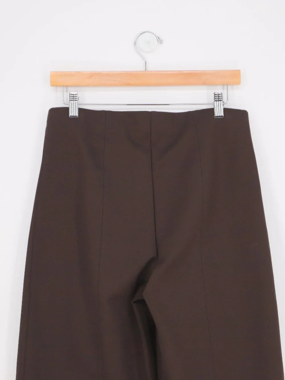 NWT BANANA REPUBLIC Wide-Leg Everywhere Ponte Pull On Pant in Dark Brown Size M - Picture 4 of 9